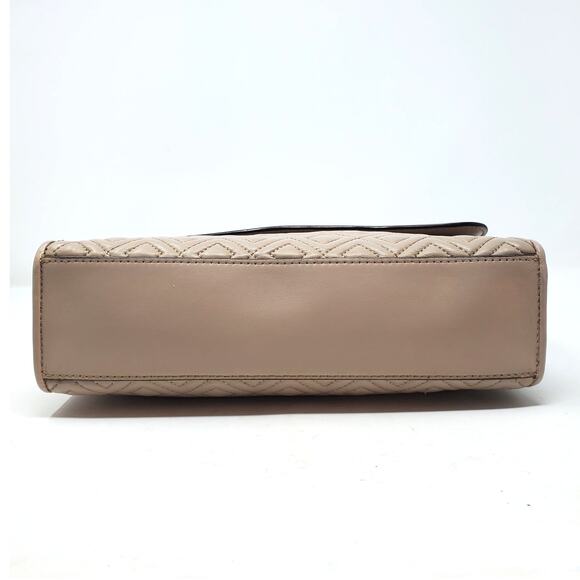 Tory Burch Fleming Convertible Medium Shoulder Bag Quilted Leather Beige Heron - Picture 6 of 14